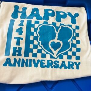 14th Anniversary Celebration Banner - Blue and White